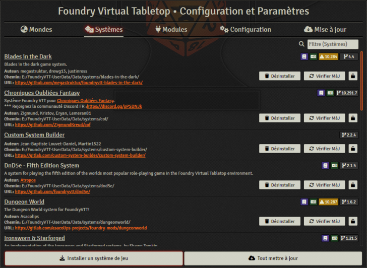 Tutoriel découverte de Foundry VTT - Partie 1